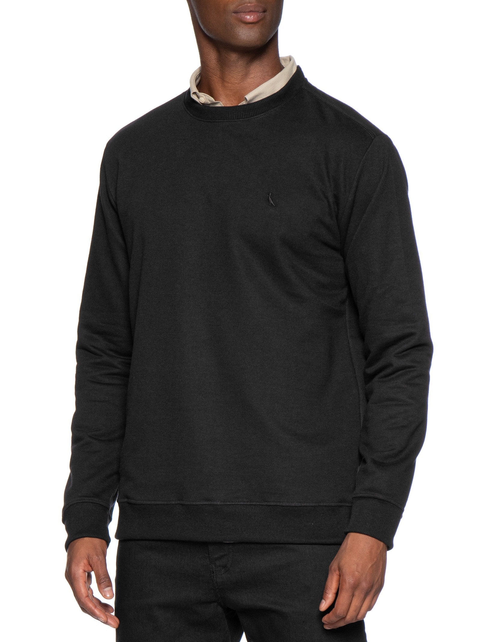 Suéter Masculino Moletom Básico New Preto Reserva