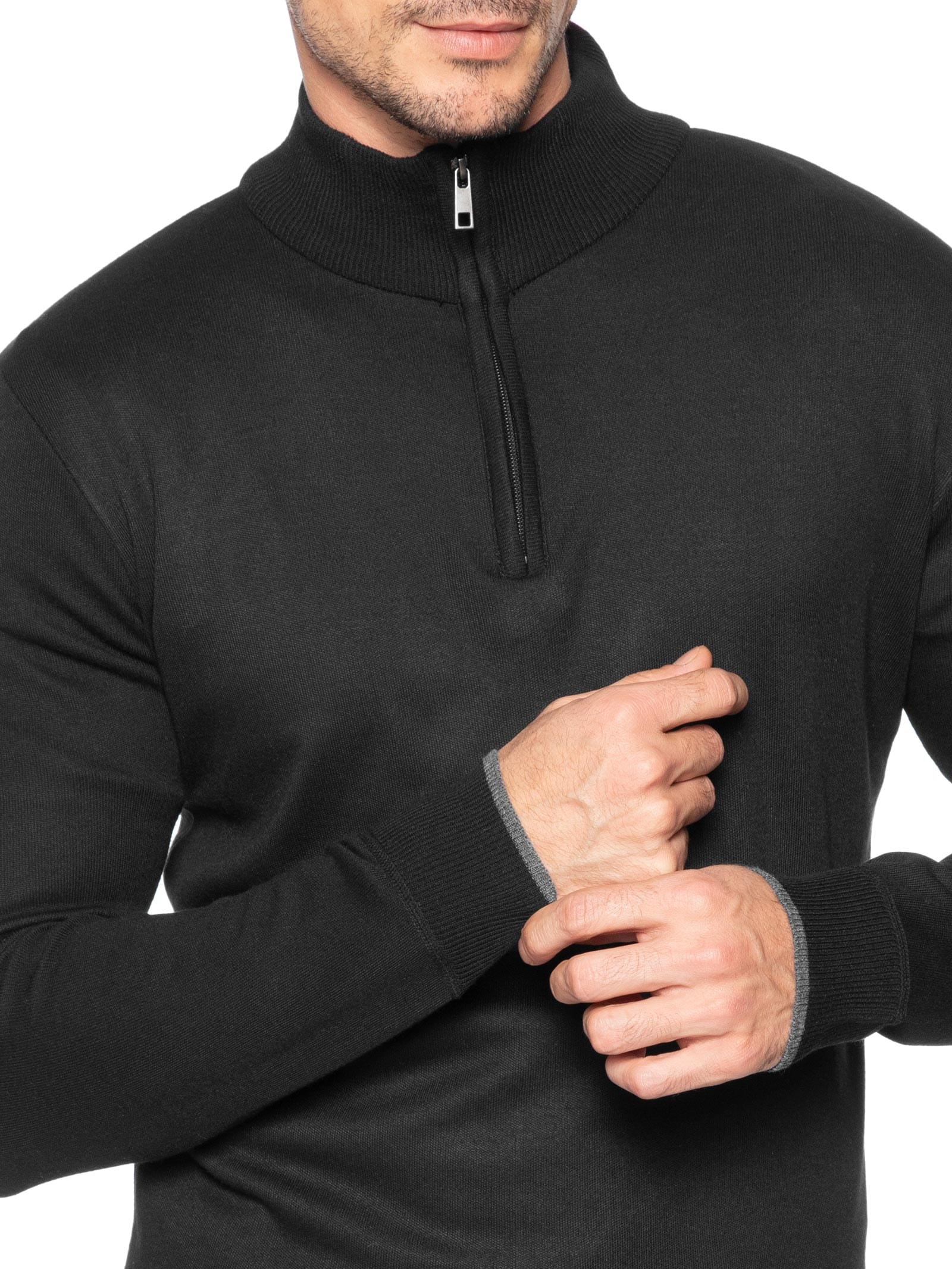 Suéter Masculino Natura Drape Preto '2 Essential