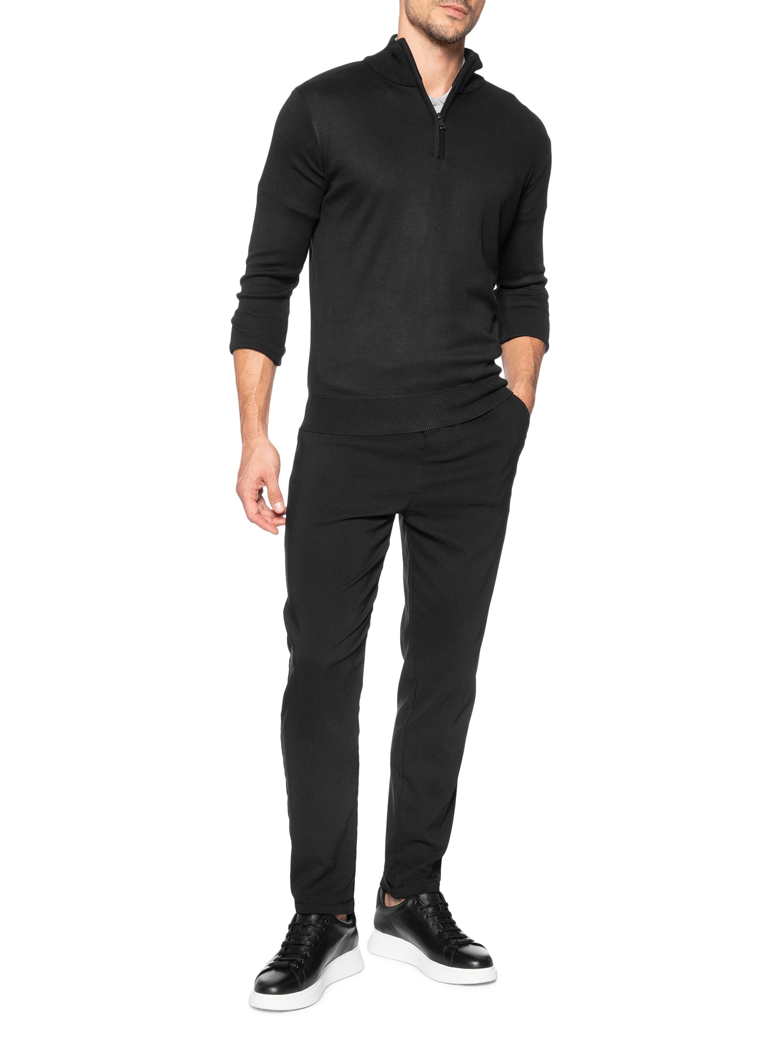 Suéter Masculino Natura Drape Preto '2 Essential