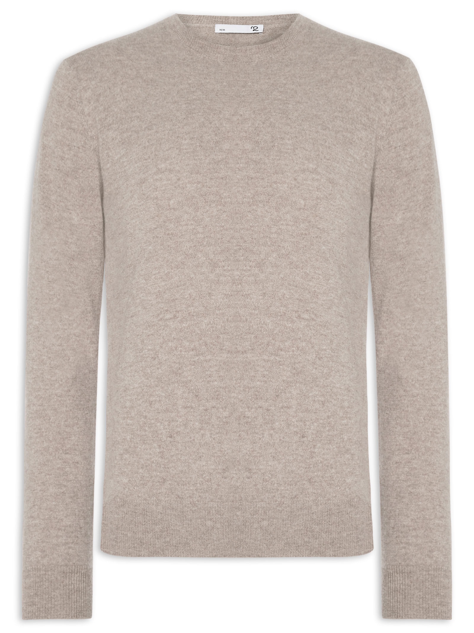 Suéter Masculino Puro Cashmere Gola Careca Bege '2 Essential