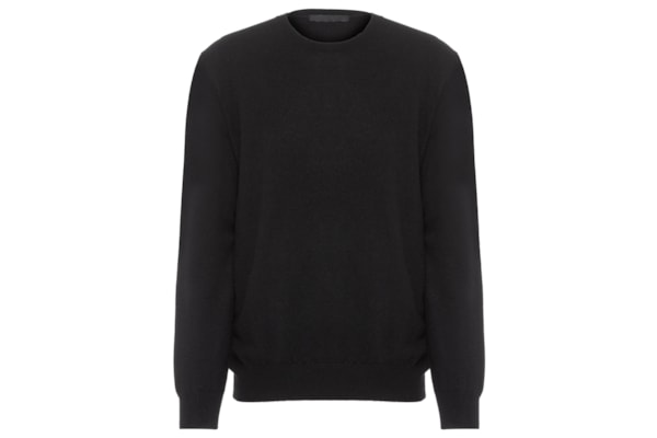 Suéter Masculino Puro Cashmere Gola Careca - Preto