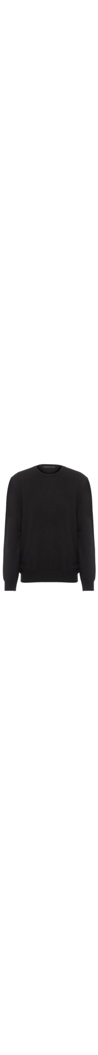 Suéter Masculino Puro Cashmere Gola Careca - Preto