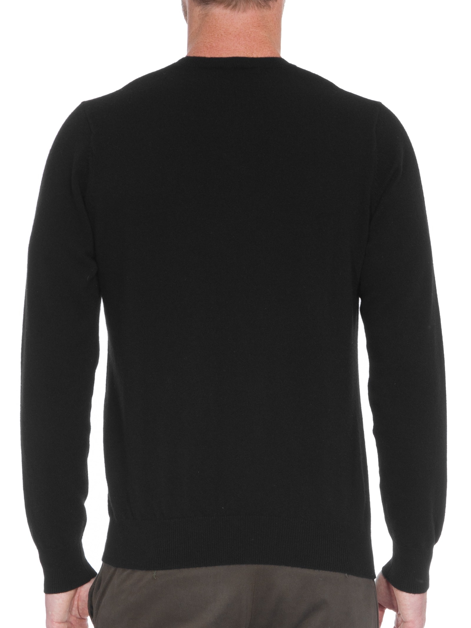 Suéter Masculino Puro Cashmere Gola Careca Preto '2 Essential