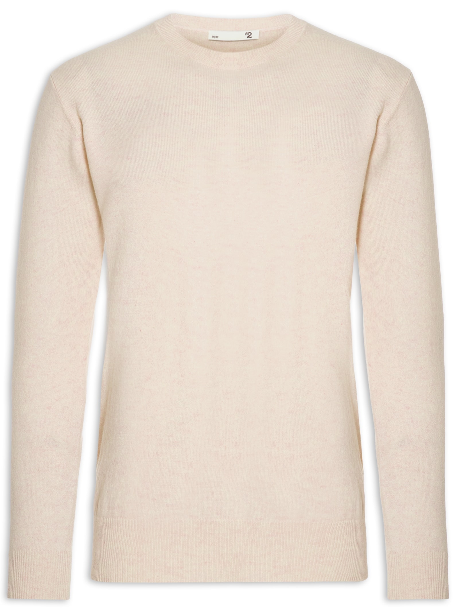 Suéter Masculino Puro Cashmere Gola Redonda Bege '2 Essential