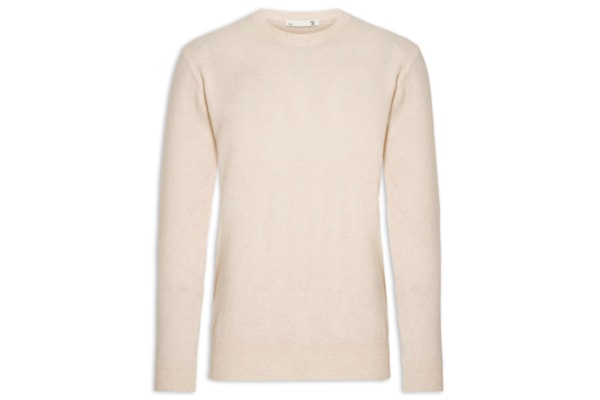 Suéter Masculino Puro Cashmere Gola Redonda - Bege