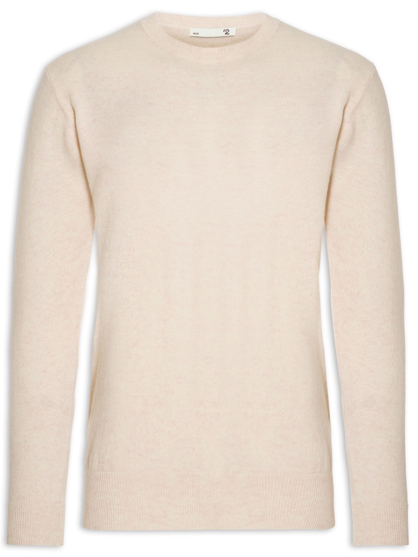 Suéter Masculino Puro Cashmere Gola Redonda Bege '2 Essential