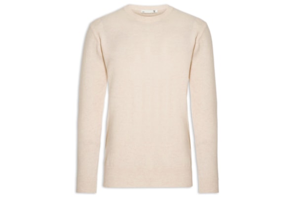 Suéter Masculino Puro Cashmere Gola Redonda - Bege