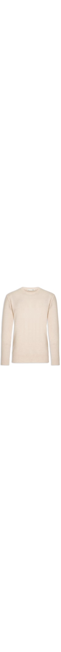 Suéter Masculino Puro Cashmere Gola Redonda - Bege
