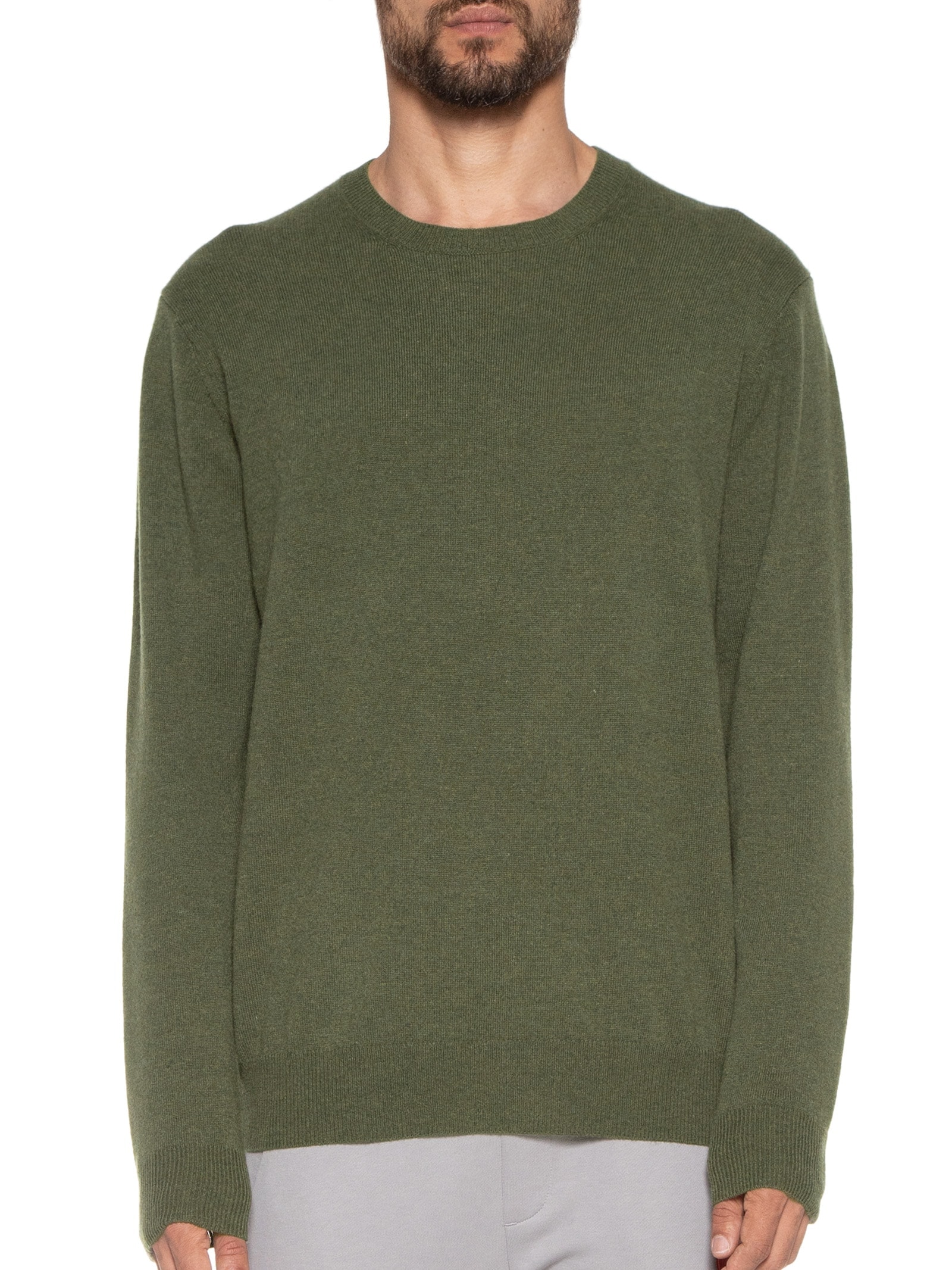 Suéter Masculino Puro Cashmere Gola Redonda Verde '2 Essential