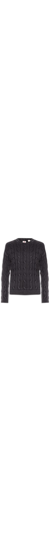 Suéter Masculino Relaxed Fit Carmel Cable - Preto