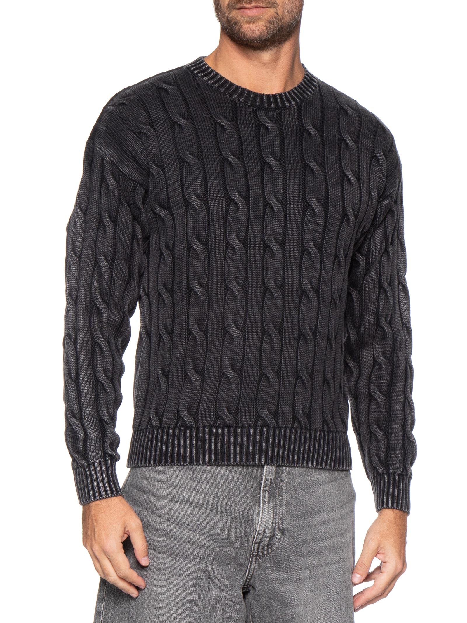 Suéter Masculino Relaxed Fit Carmel Cable Preto Levi's