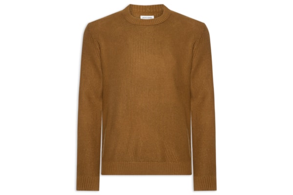 Suéter Masculino Roy Gola Careca Tricot - Marrom