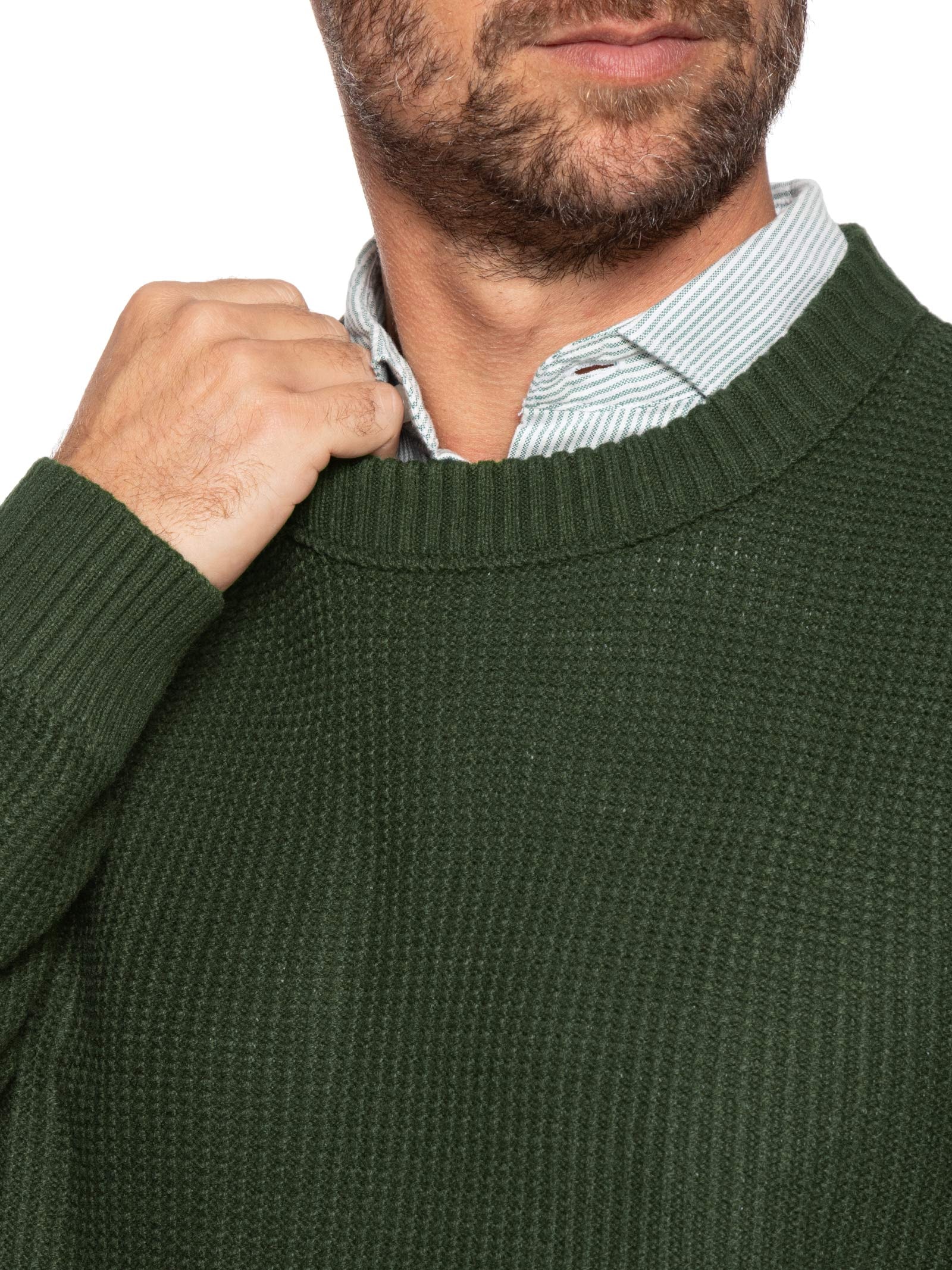 Suéter Masculino Roy Gola Careca Tricot Verde Jack & Jones