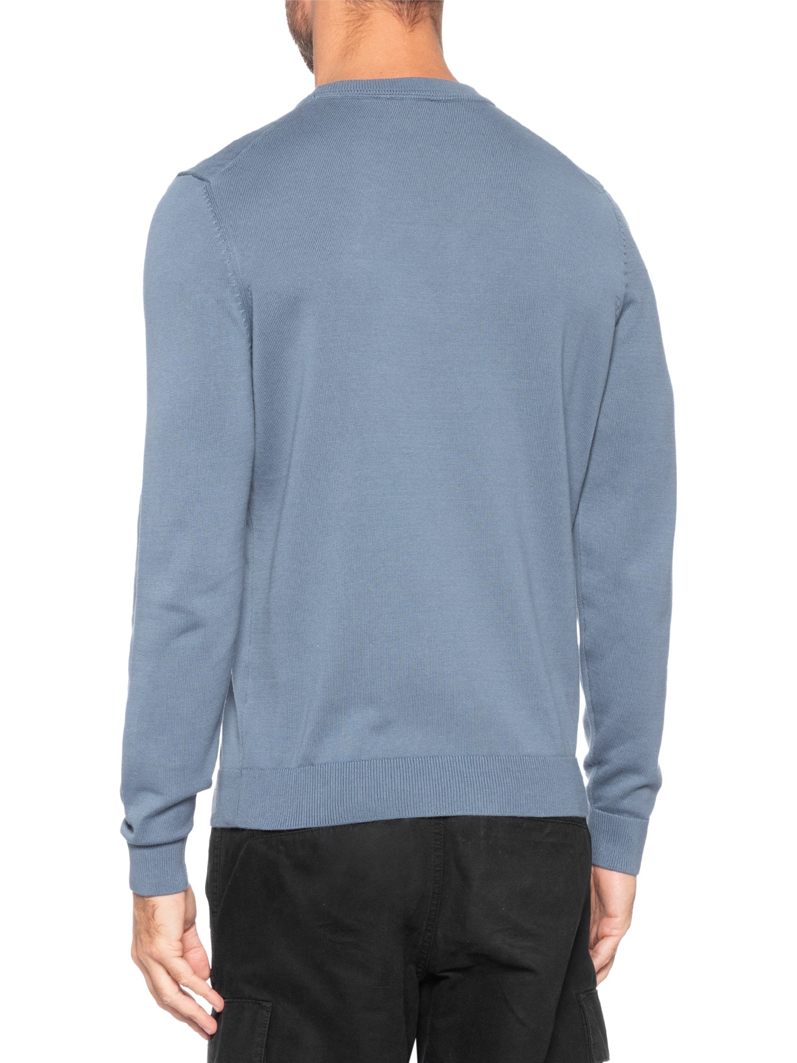 Suéter Masculino Slim-Fit Crew Neck San Cassius-C2 Azul Hugo