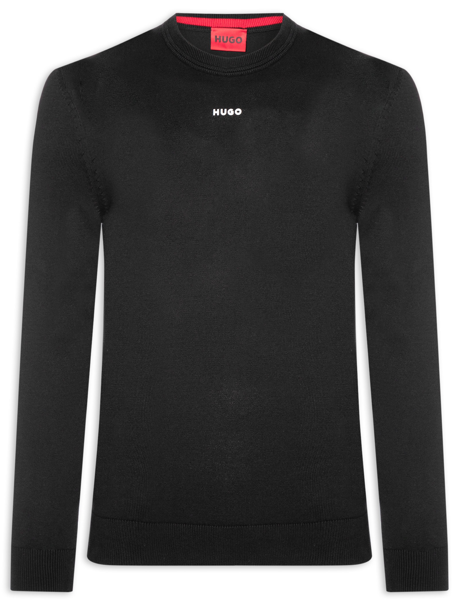 Suéter Masculino Slim-Fit Crew Neck San Cassius-C2 Preto Hugo