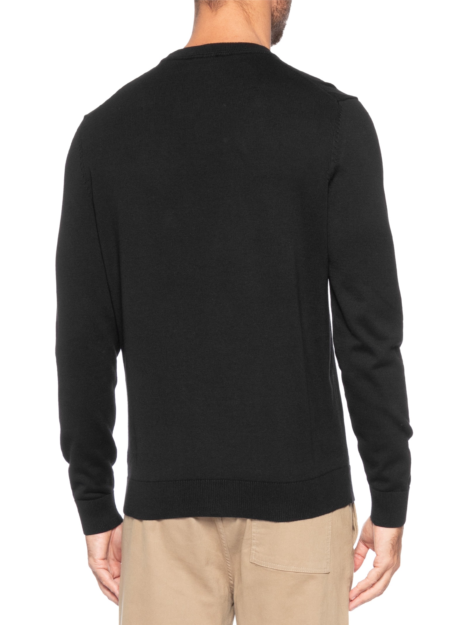 Suéter Masculino Slim-Fit Crew Neck San Cassius-C2 Preto Hugo