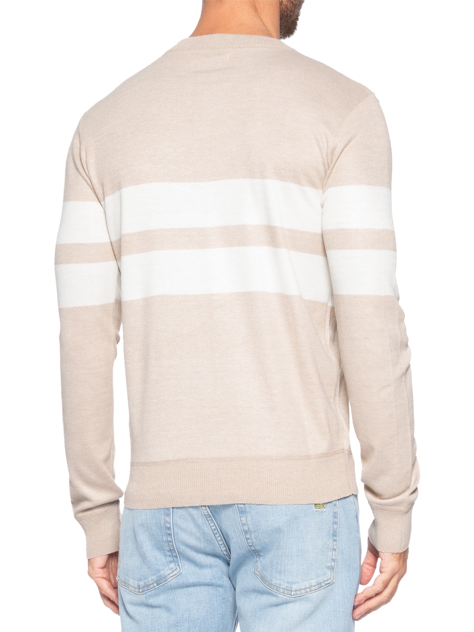 Suéter Masculino Soft Gola Redonda Bege '2 Essential