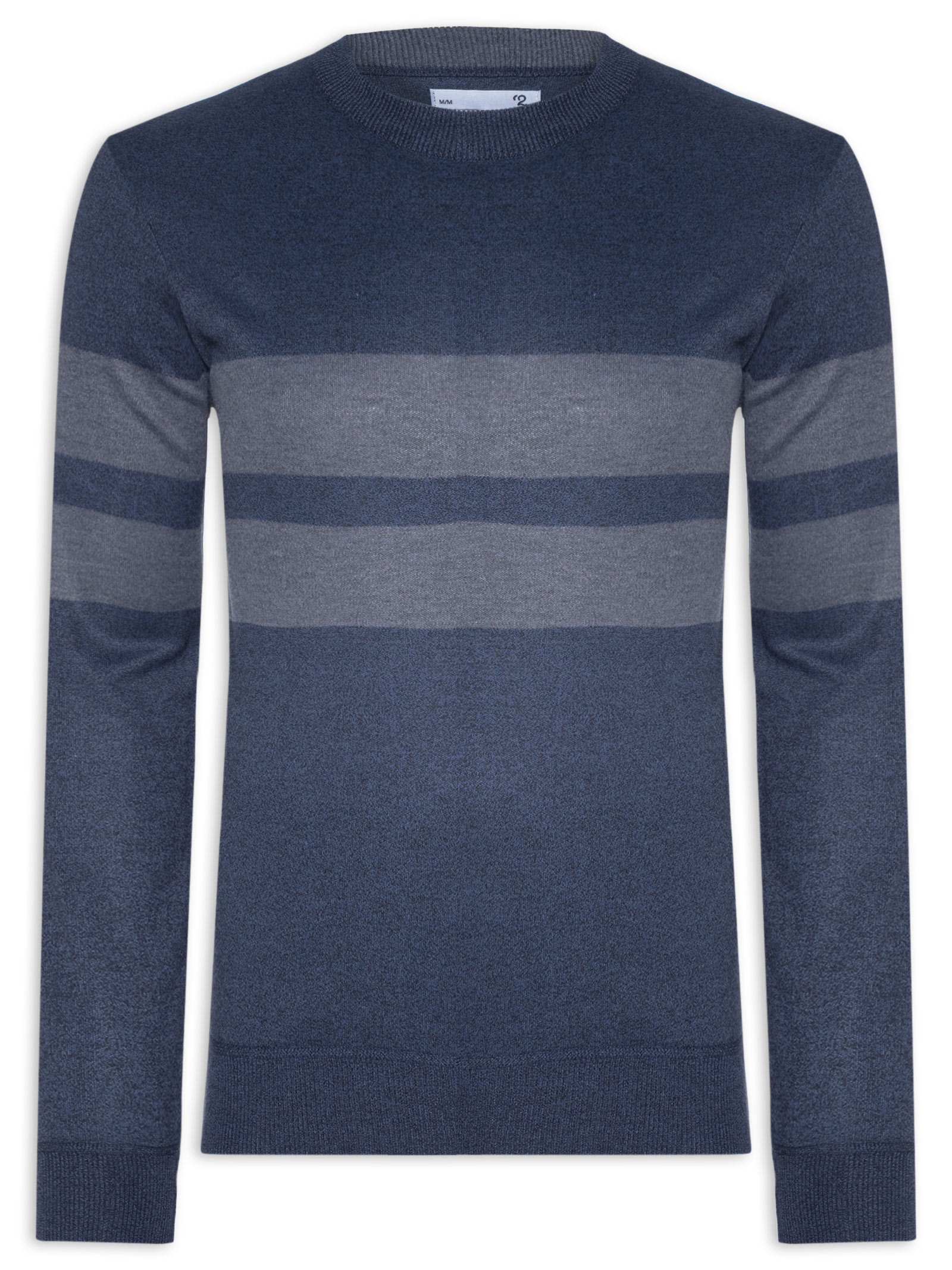 Suéter Masculino Soft Gola Redonda Cinza '2 Essential