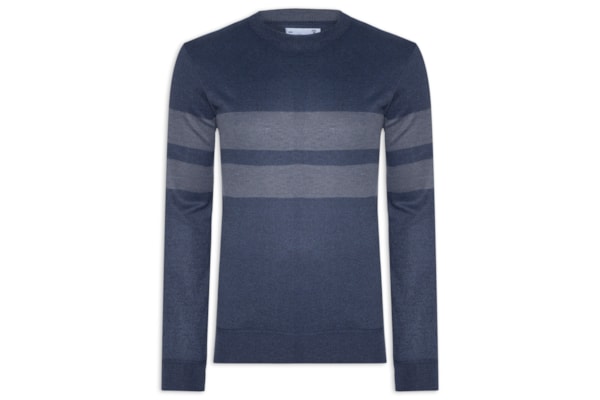 Suéter Masculino Soft Gola Redonda - Cinza