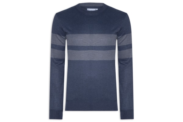 Suéter Masculino Soft Gola Redonda - Cinza