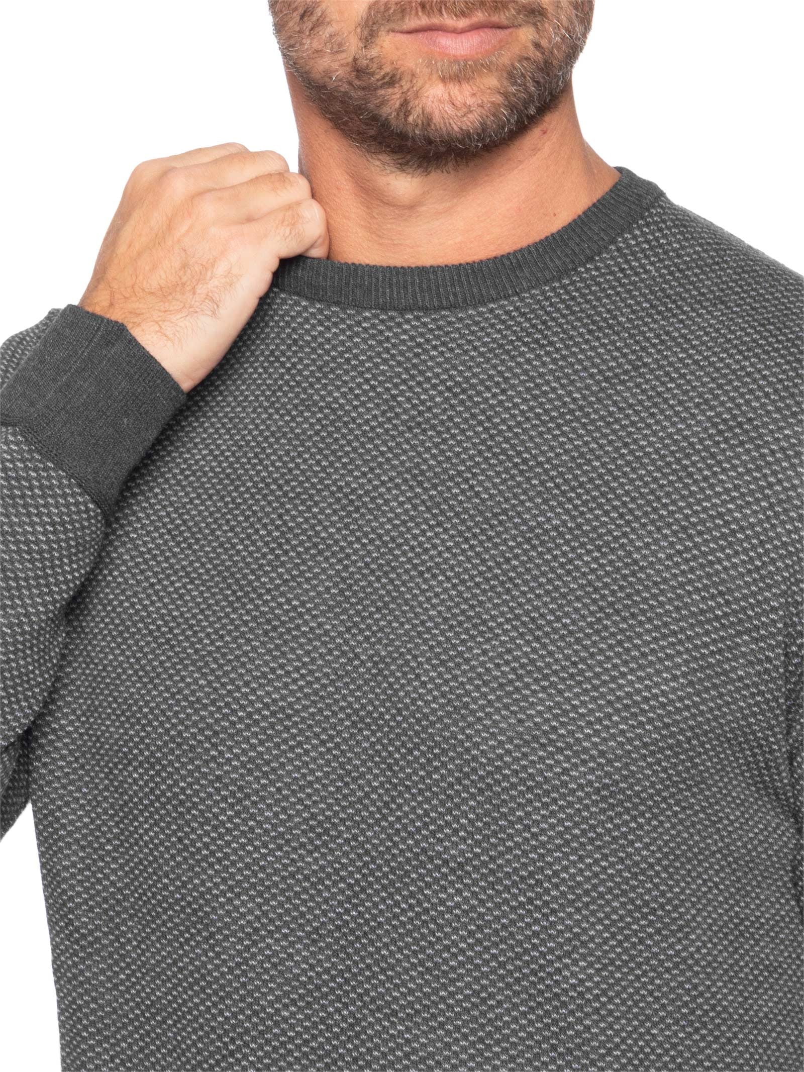 Suéter Masculino Textura Casa De Abelha Preto '2 Essential