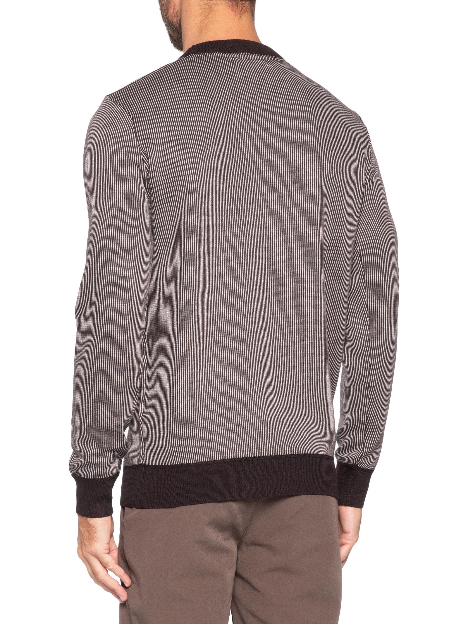Suéter Masculino Textura Mini Listra Bege '2 Essential