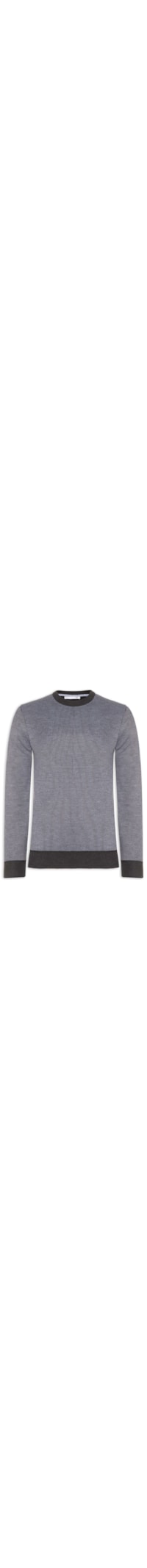 Suéter Masculino Textura Mini Listra - Cinza