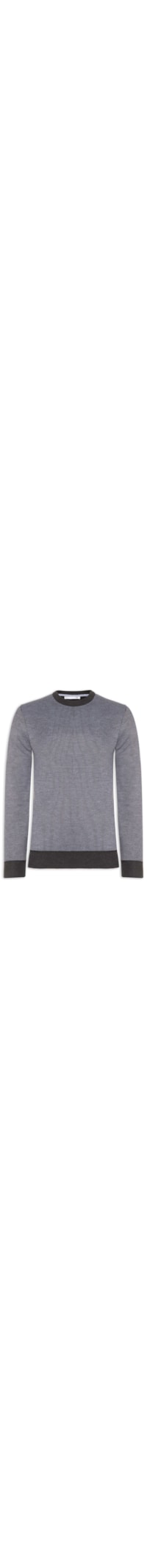 Suéter Masculino Textura Mini Listra - Cinza