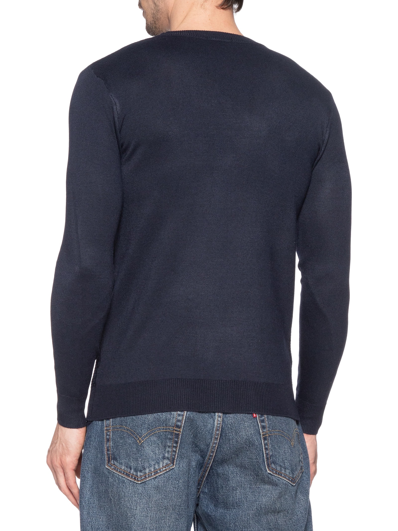 Suéter Masculino Texturizado Gola Redonda Azul Basiq Men