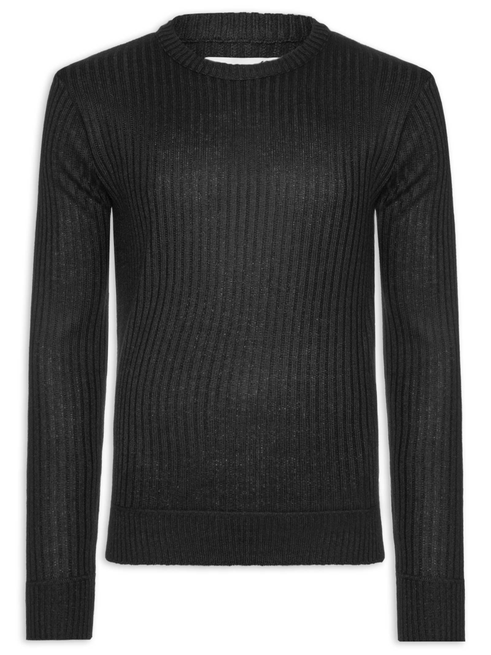 Suéter Masculino Texturizado Gola Redonda Preto '2 Essential