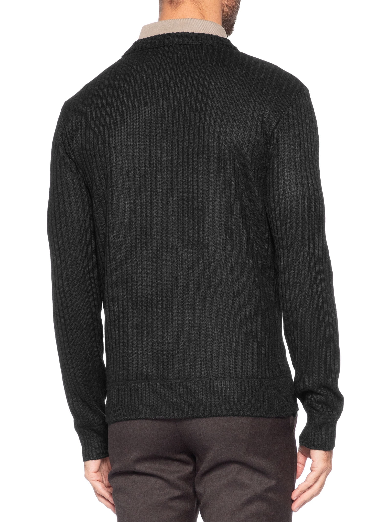 Suéter Masculino Texturizado Gola Redonda Preto '2 Essential