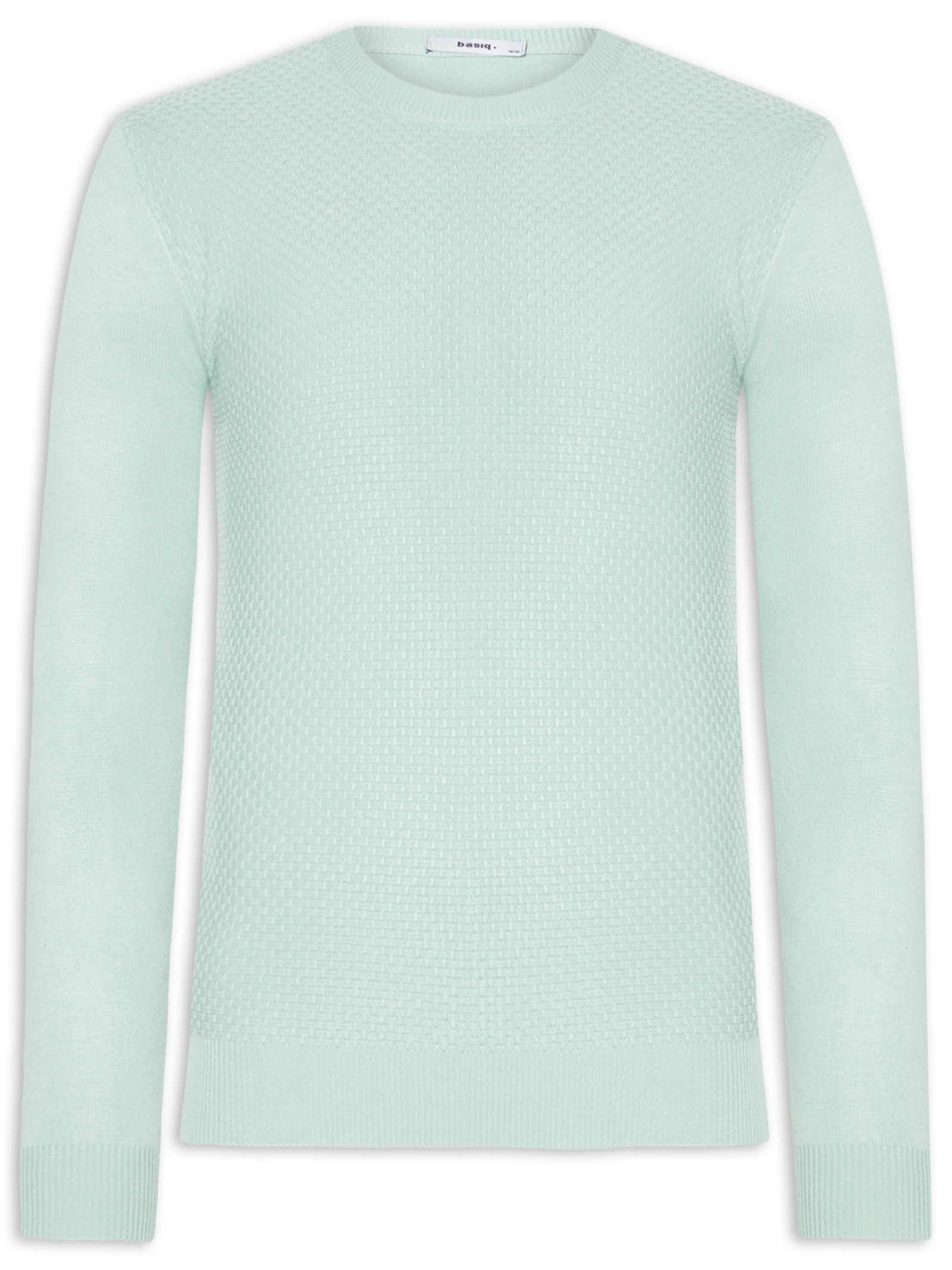 Suéter Masculino Texturizado Gola Redonda Verde Basiq Men