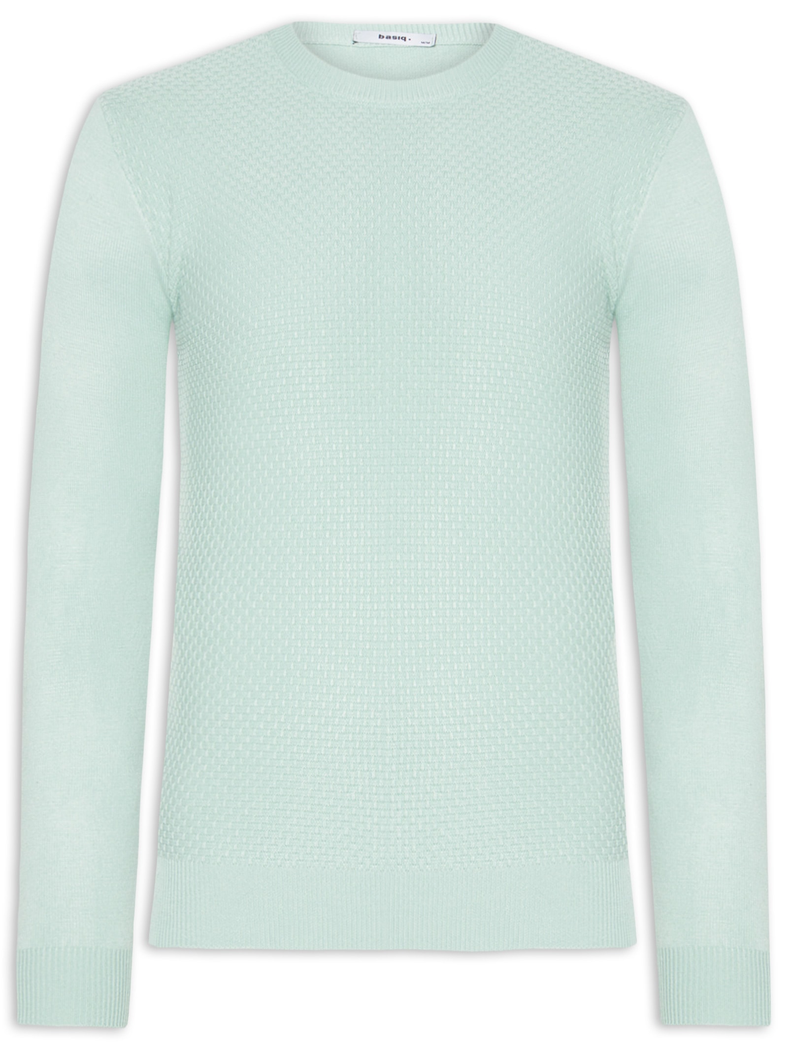 Suéter Masculino Texturizado Gola Redonda Verde Basiq Men