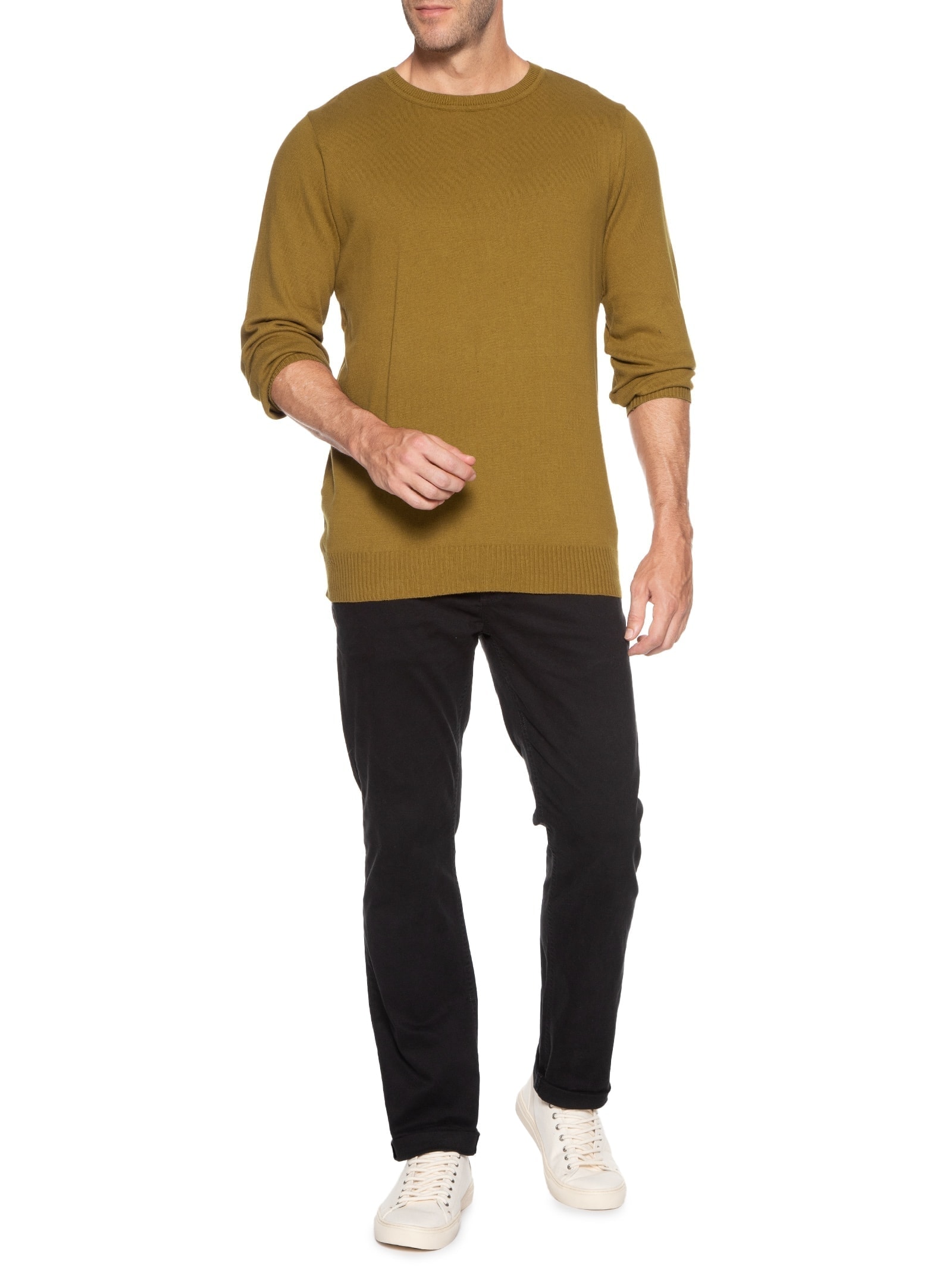 Suéter Masculino Tricot Básico Marrom Foxton