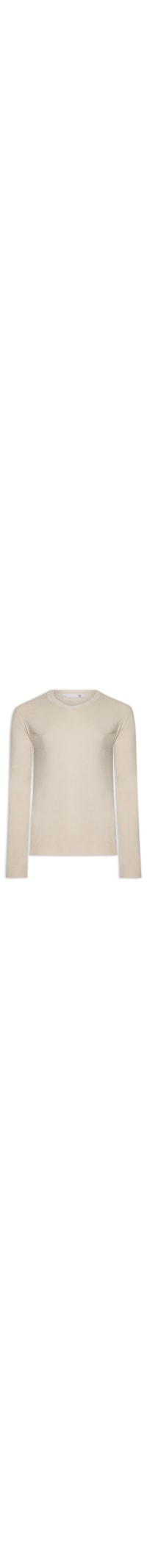 Suéter Masculino Tricot Blend De Cashmere Gola V - Bege
