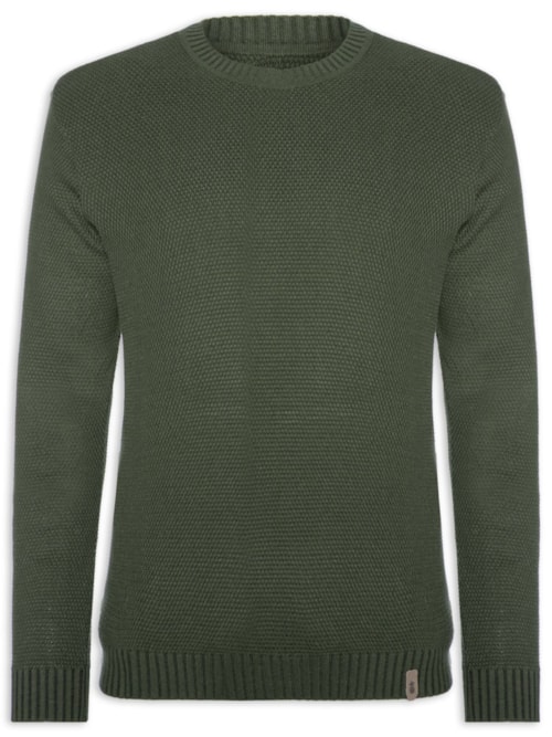 Suéter Masculino Tricot Colmeia – Verde