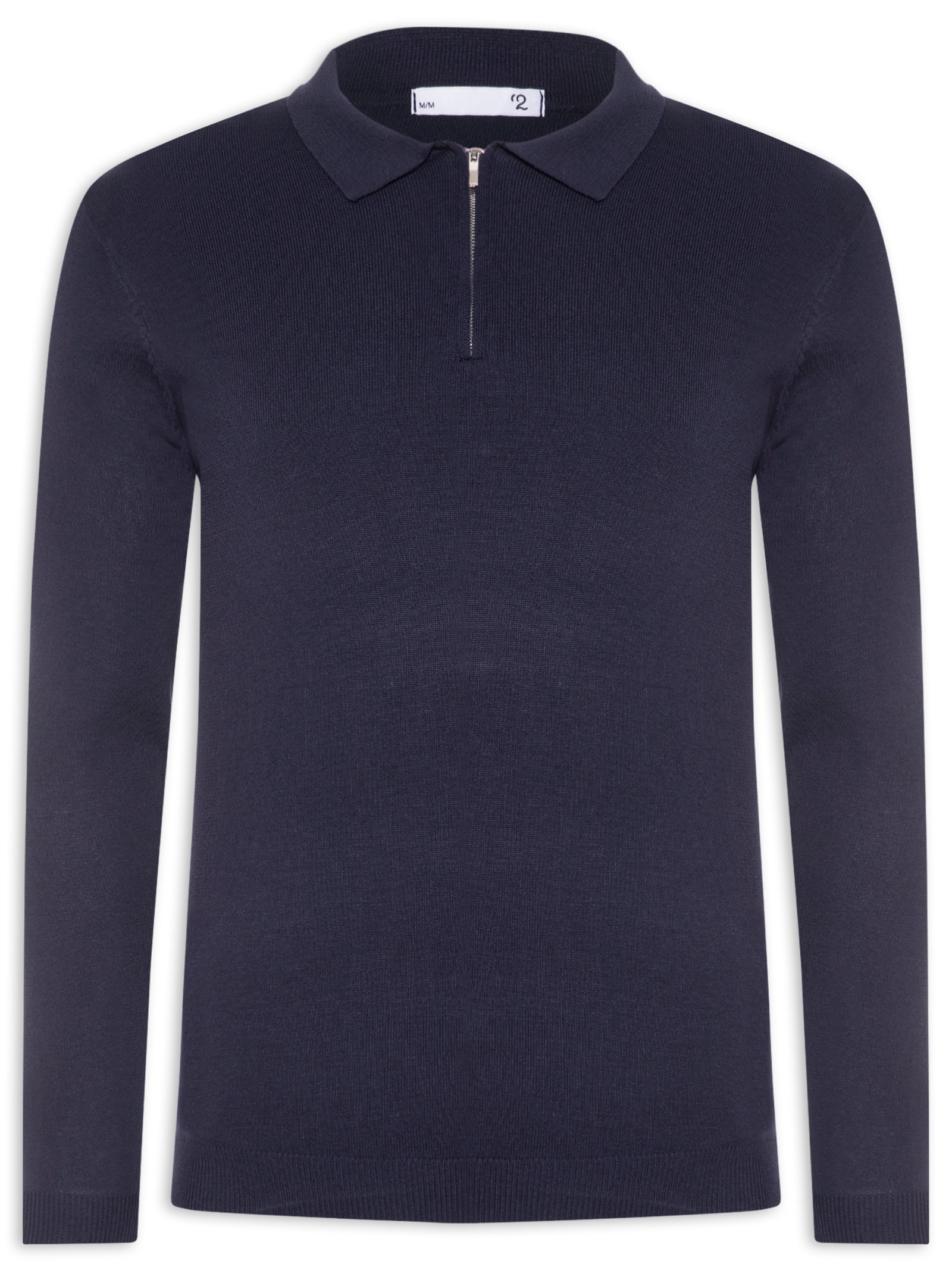 Suéter Masculino Tricot Com Zíper Azul '2 Essential