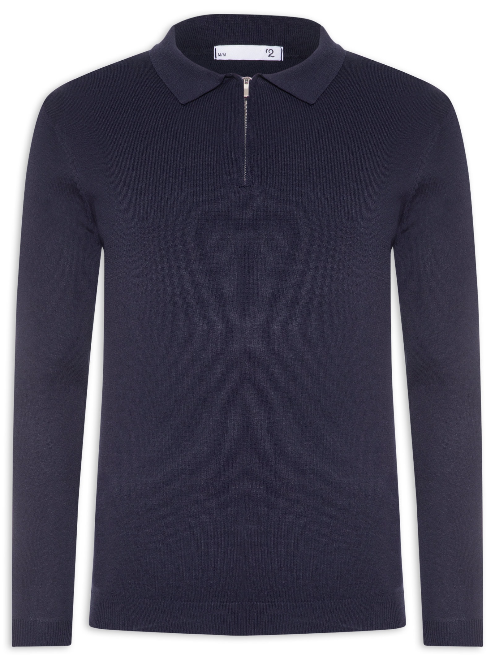 Suéter Masculino Tricot Com Zíper Azul '2 Essential