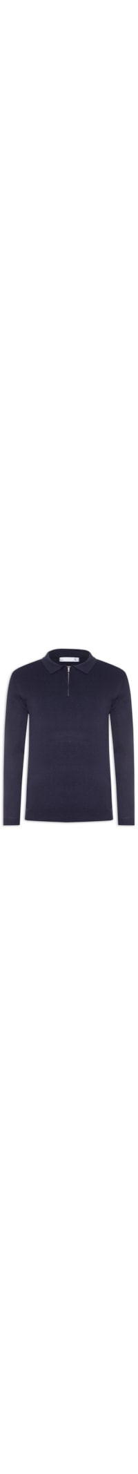 Suéter Masculino Tricot Com Zíper - Azul