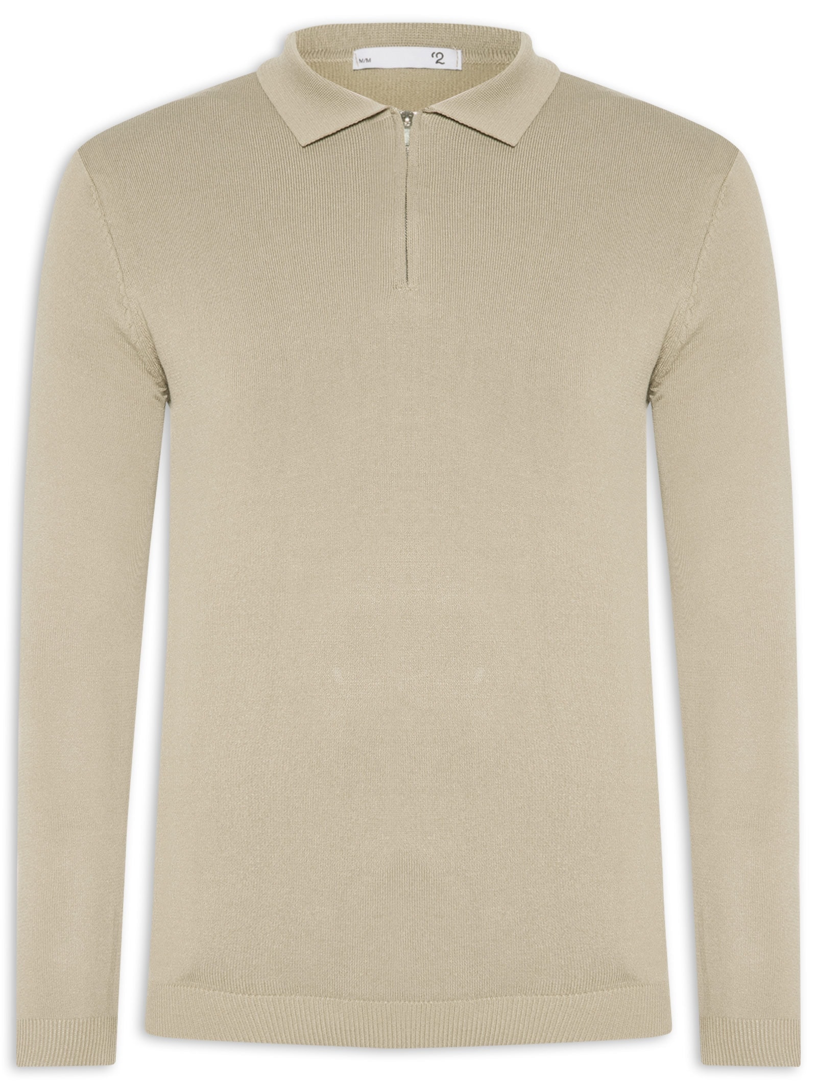 Suéter Masculino Tricot Com Zíper Bege '2 Essential
