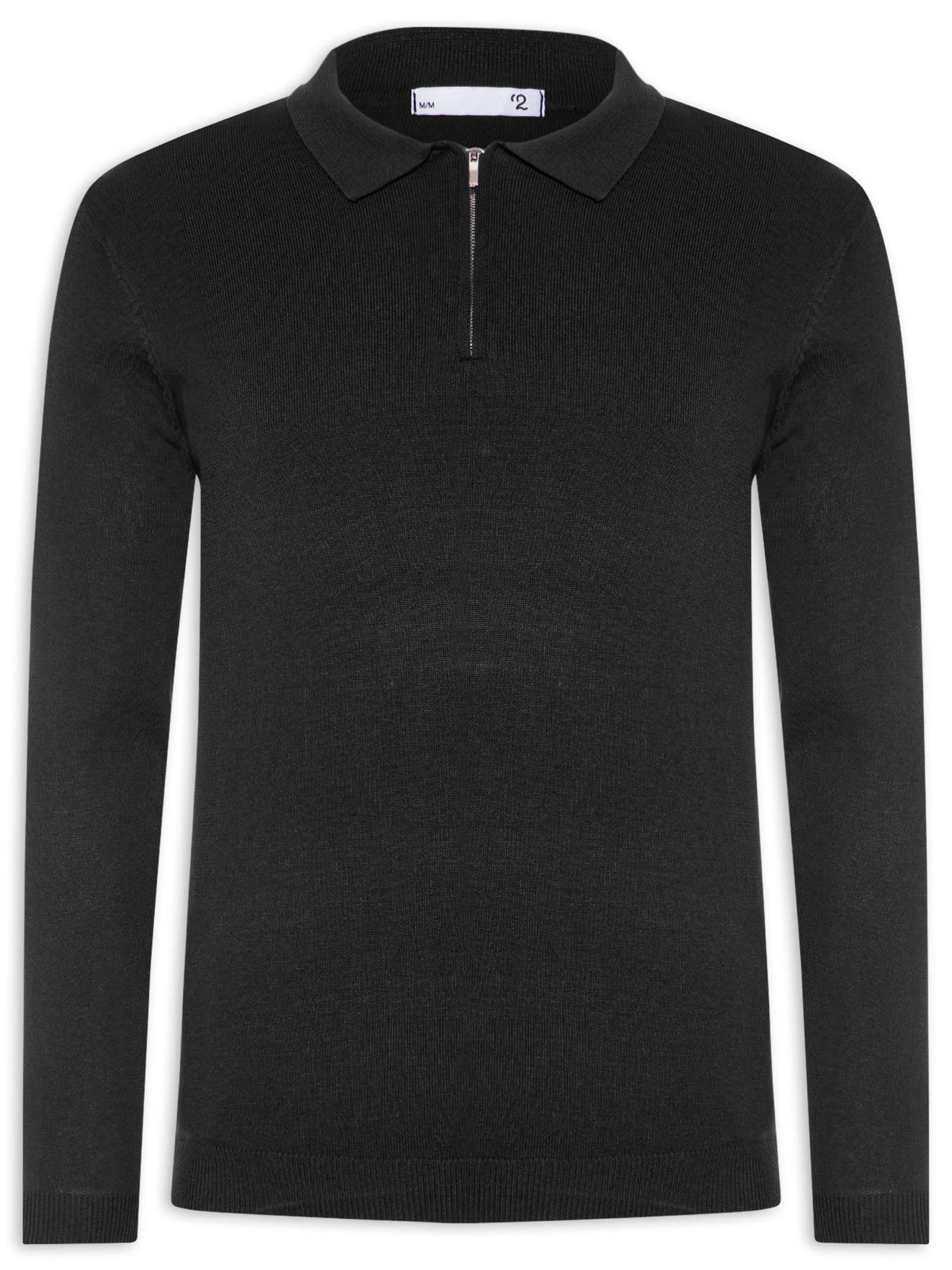 Suéter Masculino Tricot Com Zíper Preto '2 Essential