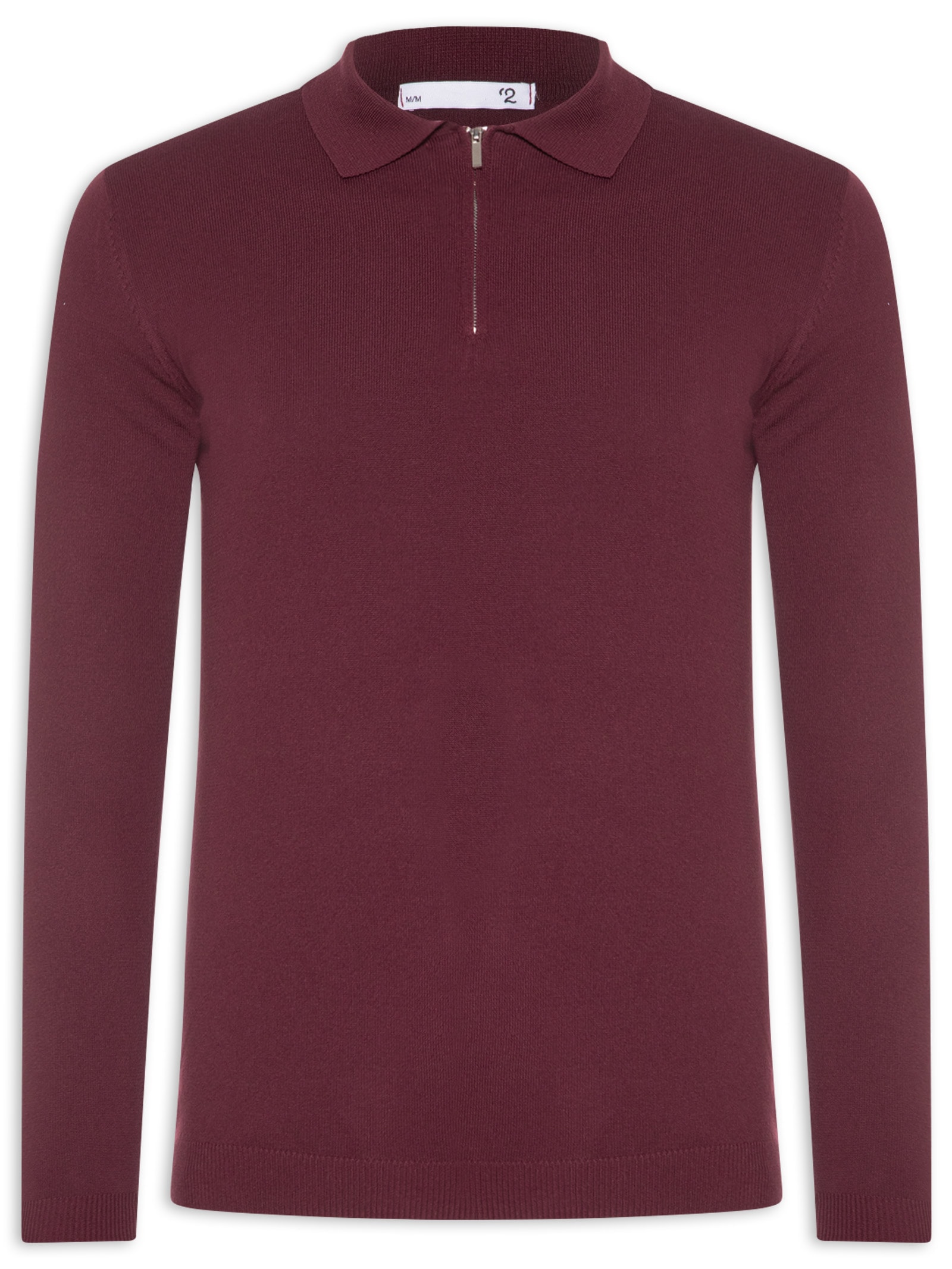 Suéter Masculino Tricot Com Zíper Vermelho '2 Essential