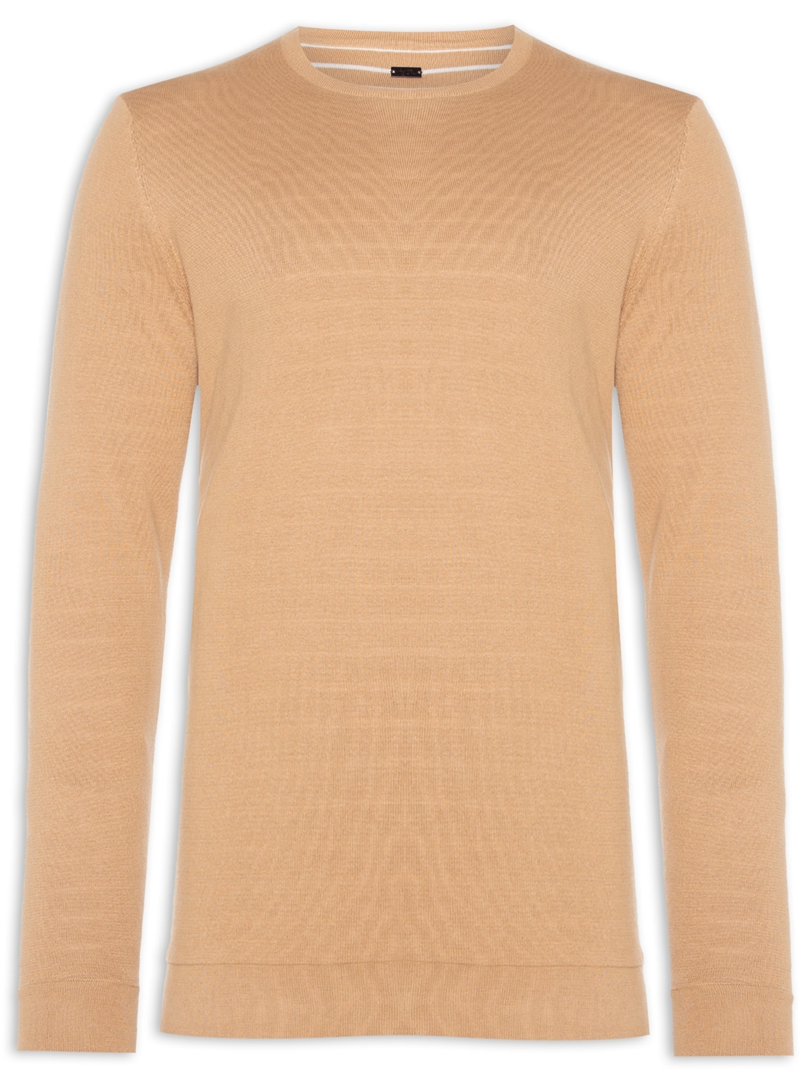 Suéter Masculino Tricot Dupla Face Listra Viena Marrom Foxton
