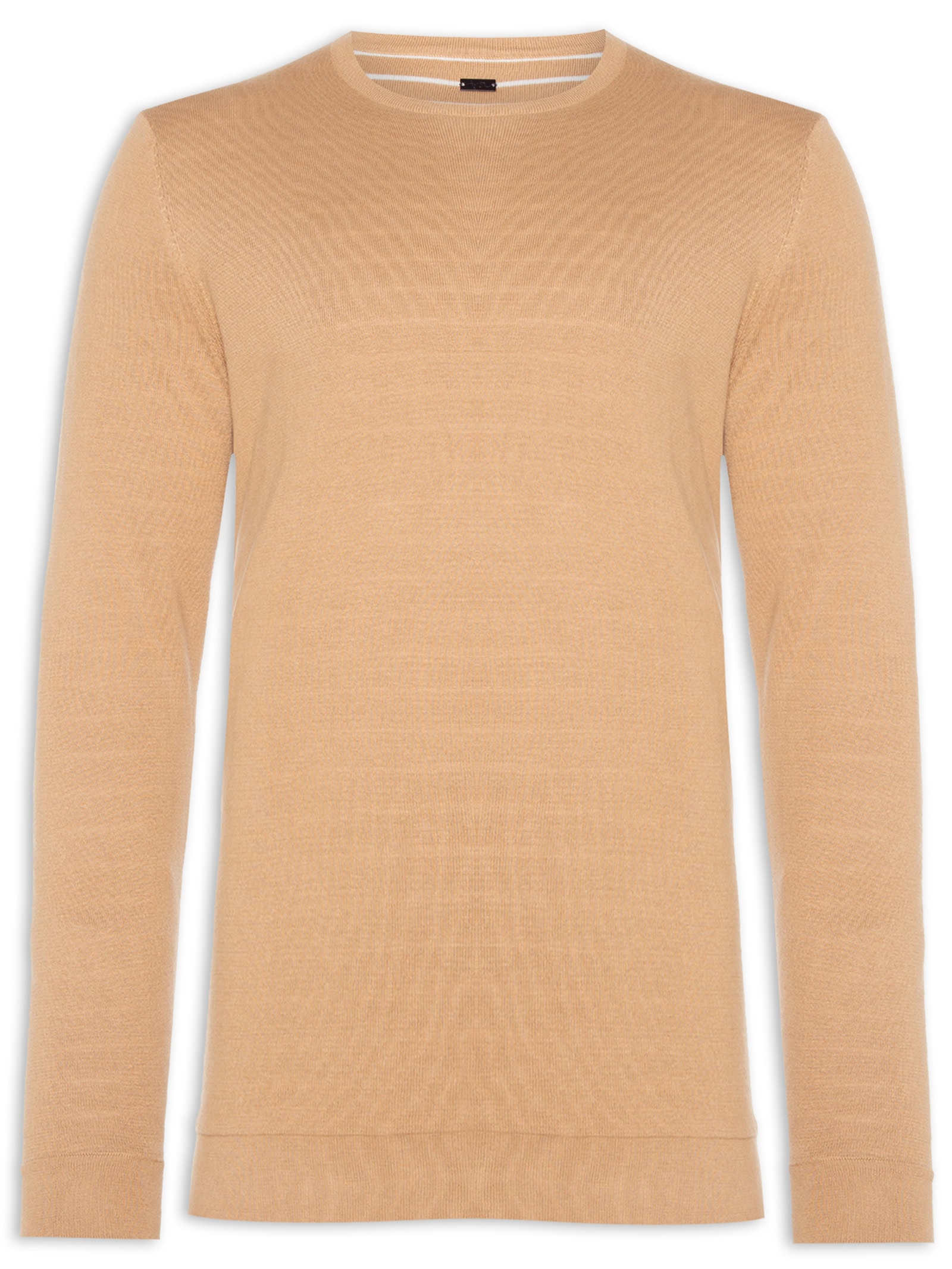 Suéter Masculino Tricot Dupla Face Listra Viena Marrom Foxton