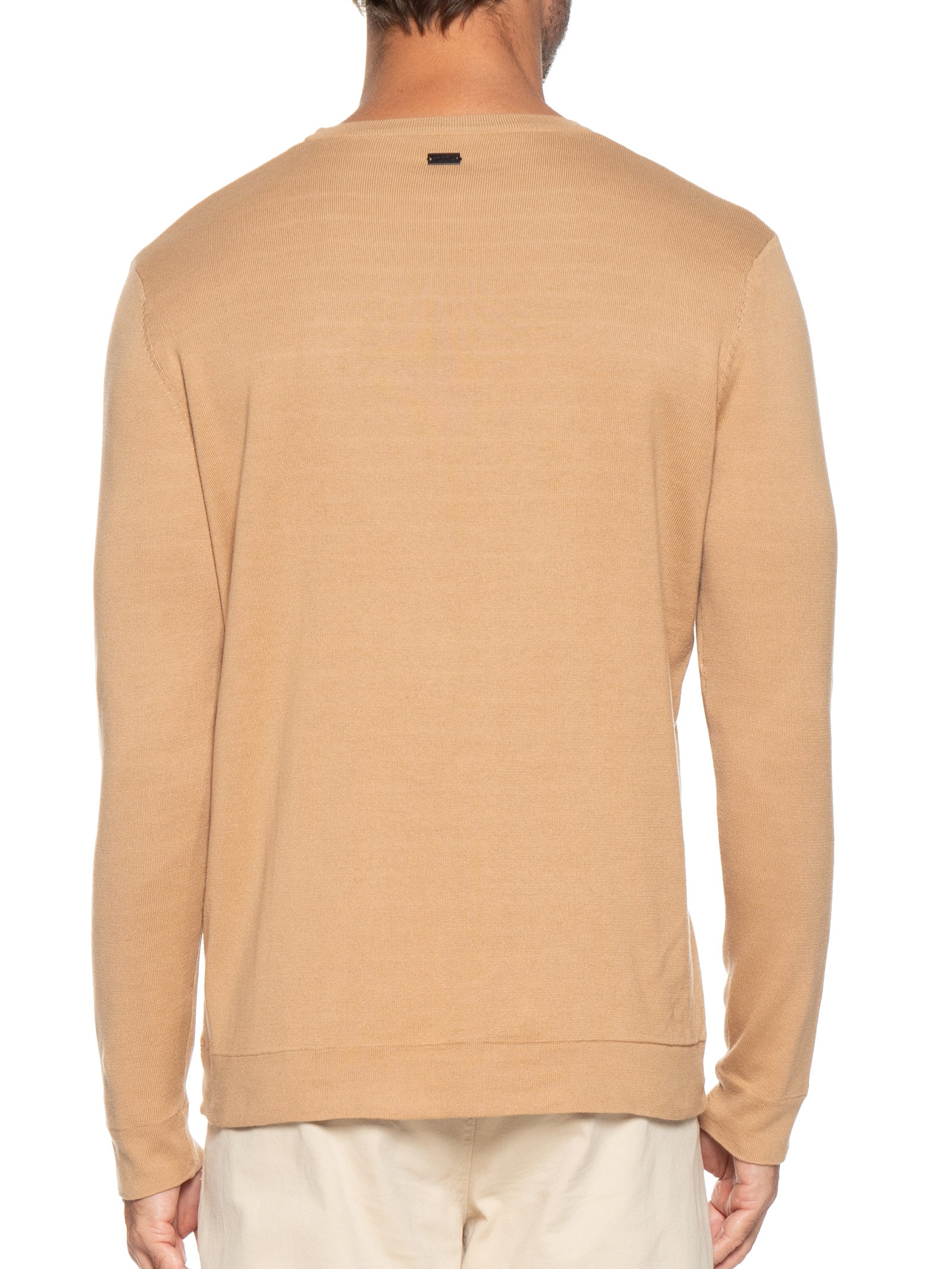 Suéter Masculino Tricot Dupla Face Listra Viena Marrom Foxton