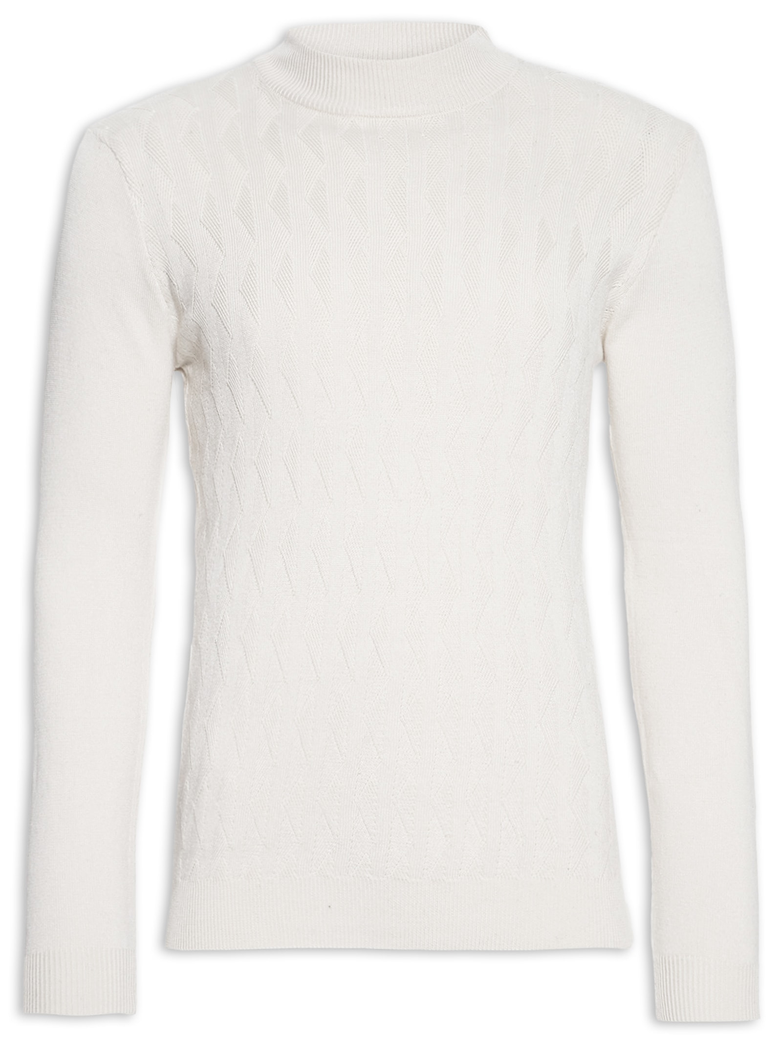 Suéter Masculino Tricot Gola Alta Off White '2 Essential