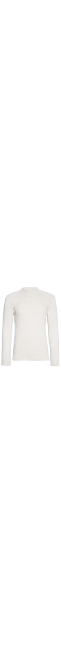 Suéter Masculino Tricot Gola Alta - Off White