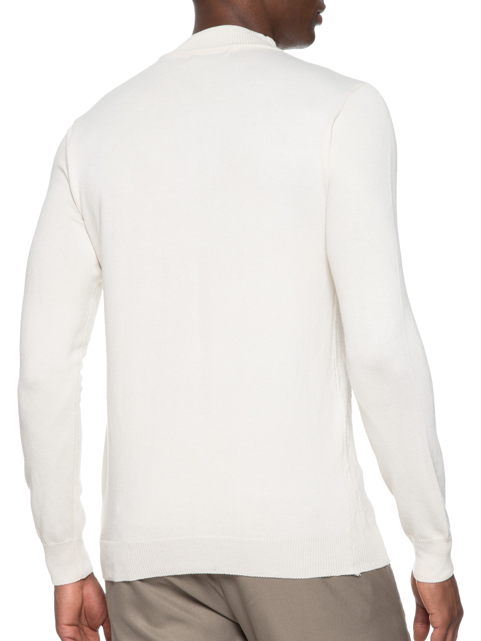 Suéter Masculino Tricot Gola Alta Off White '2 Essential