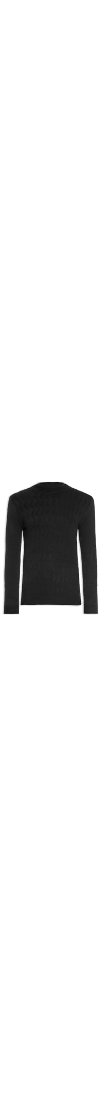 Suéter Masculino Tricot Gola Alta - Preto