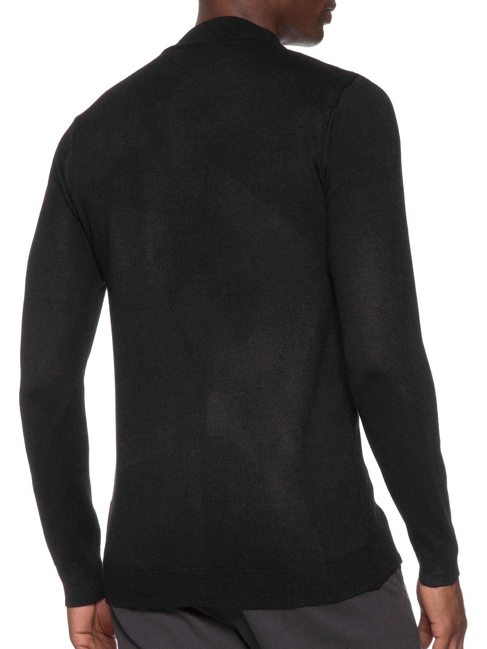 Suéter Masculino Tricot Gola Alta Preto '2 Essential